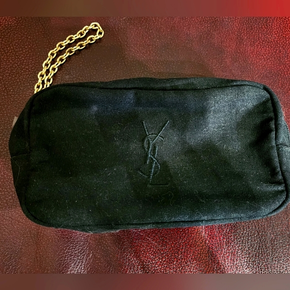 Yves Saint Laurent Bags Ysl Cosmetic Bag Black With Gold Chain